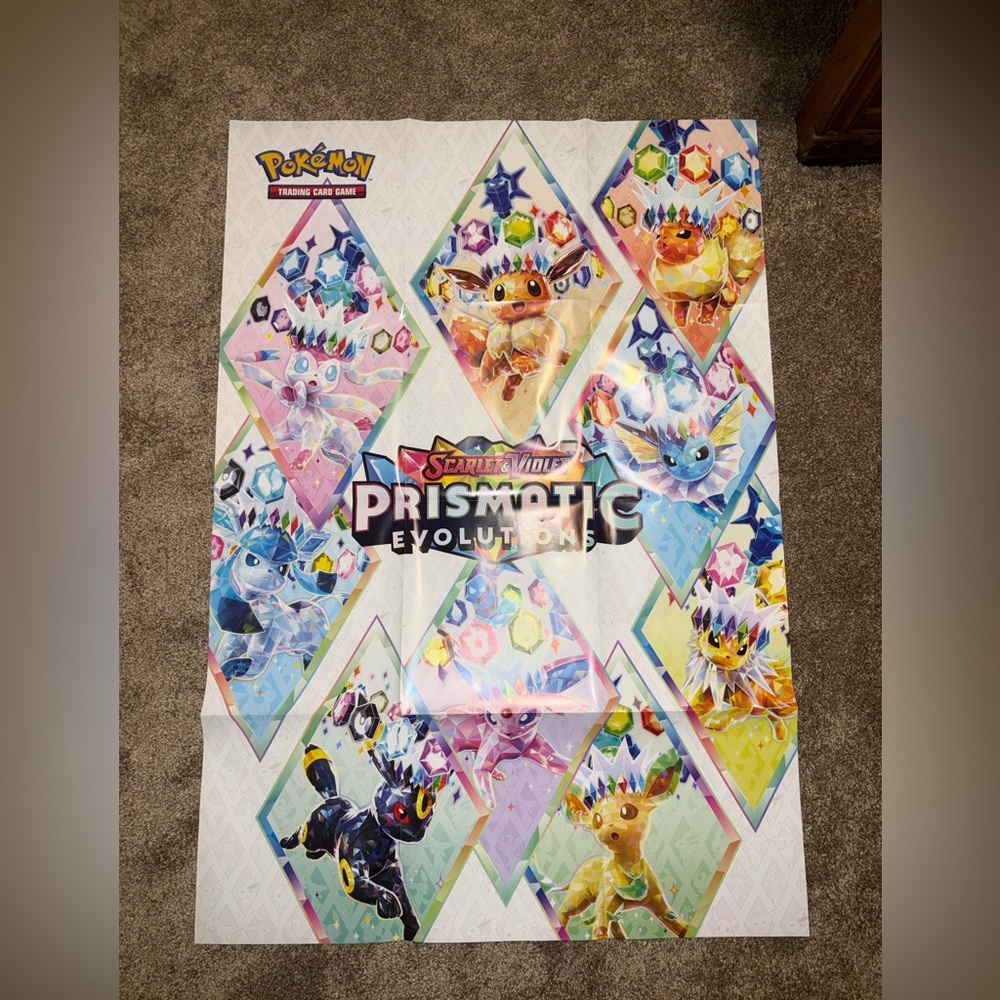 Pokemon Scarlet & Violet Prismatic Evolutions Eeveelutions Poster.